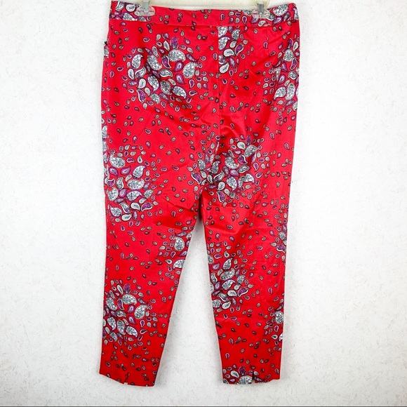 Jones New York stretch paisley ankle pants - Picture 5 of 9